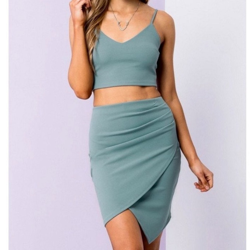 Figleaf Boutique Sea Foam Green 2 Piece Set